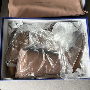 Stuart Weitzman Genna 25 City Boot Over-the-Knee, Taupe Stretch Suede, Size: 6